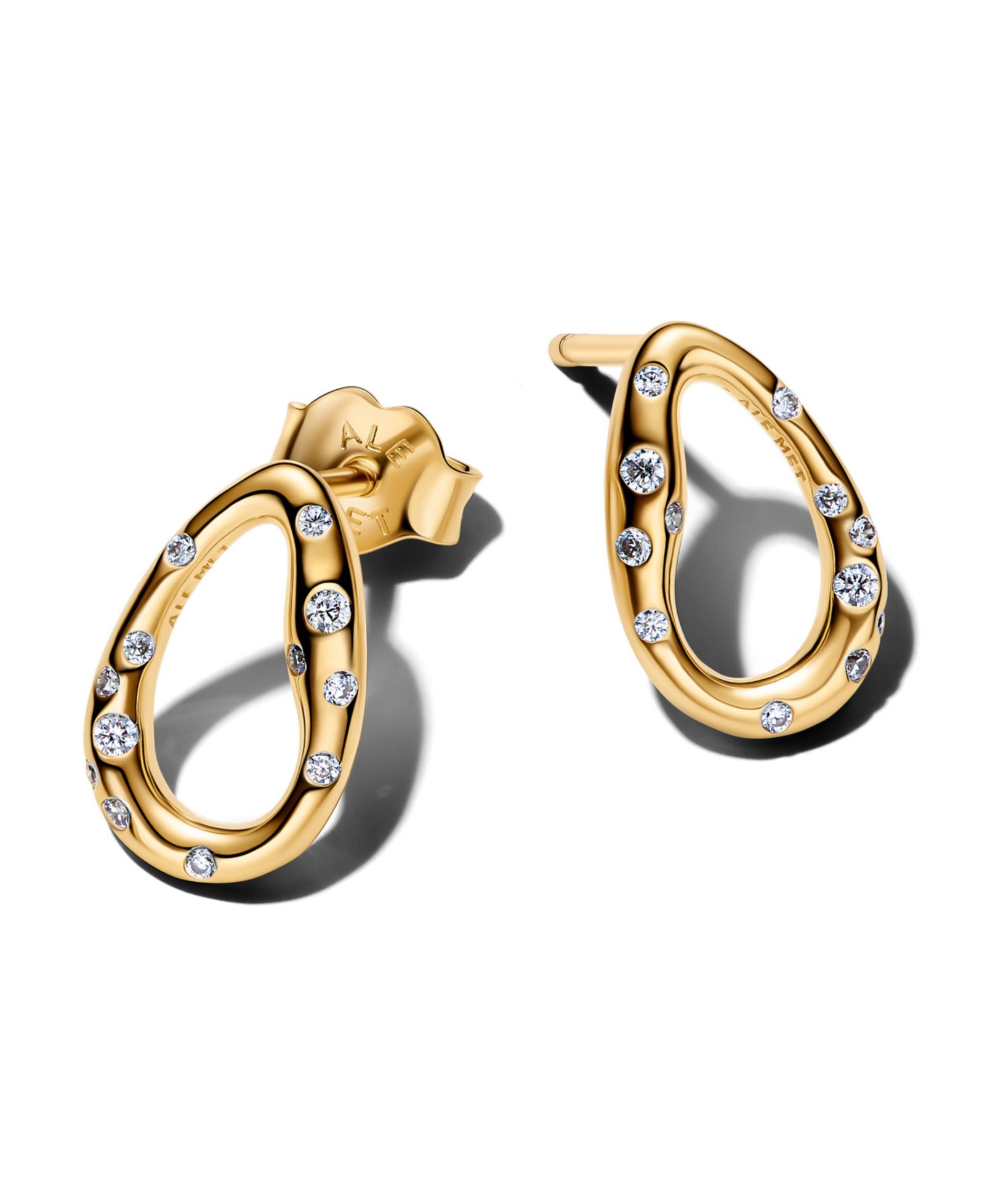 Серьги-гвоздики Pandora Stone-Set Oval