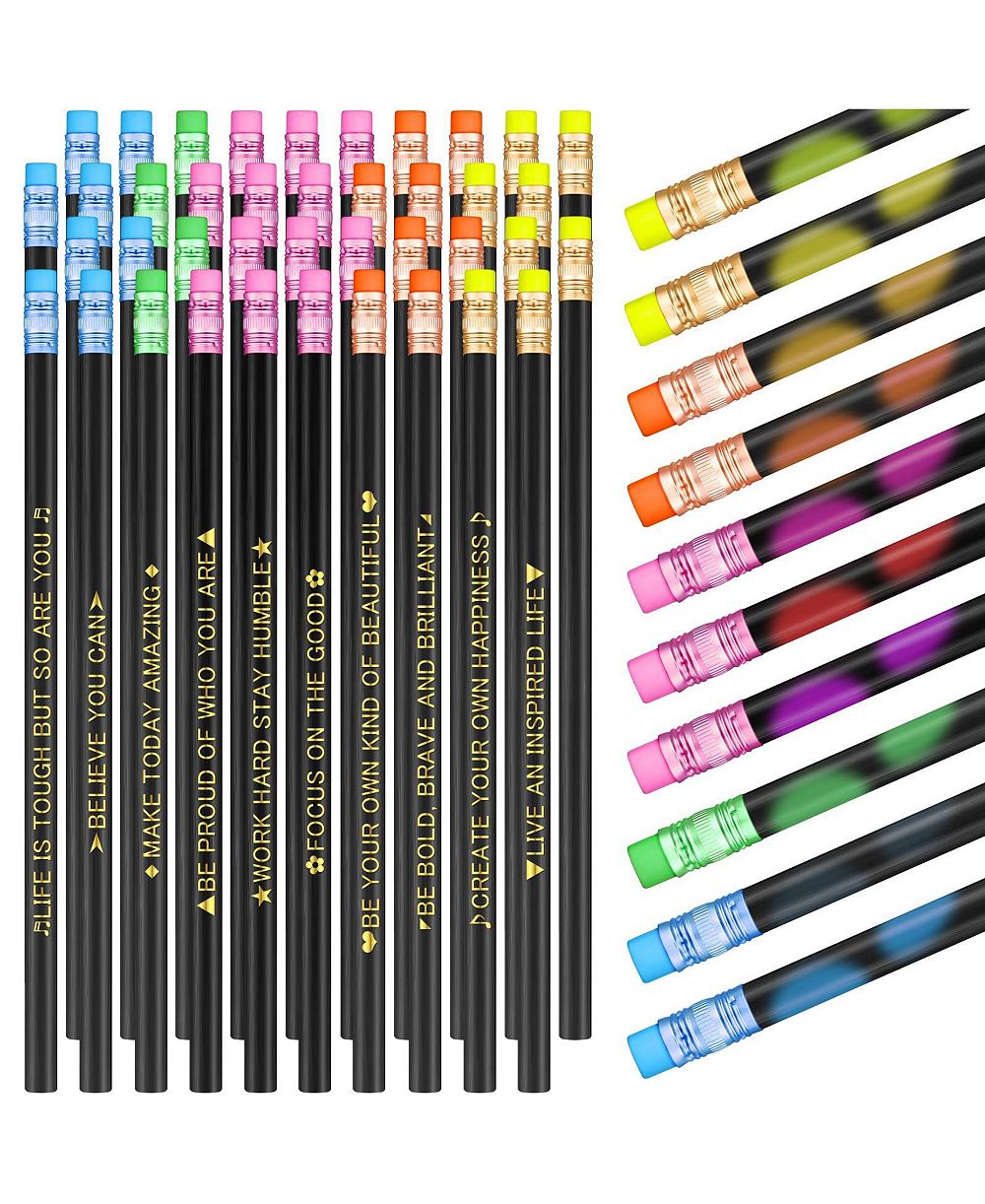 GNUADZ Карандаши с ластиком Inspirational Mood Pencils