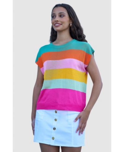 Трикотажный топ Yumi Women's Block Stripe Relaxed