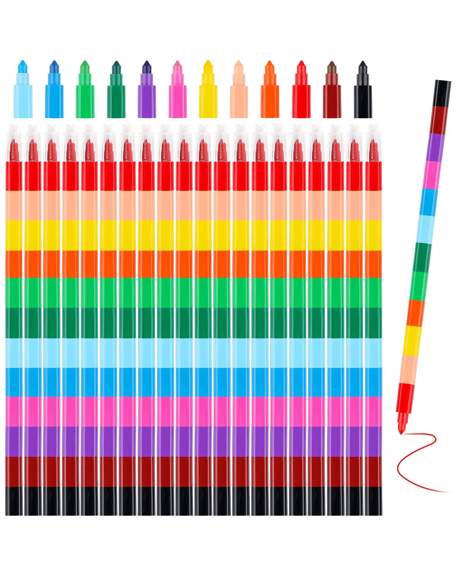 Набор восковых мелков GNUADZ Stacking Crayons Buildable Party Favors DIY Rainbow Pencils, 20 шт.