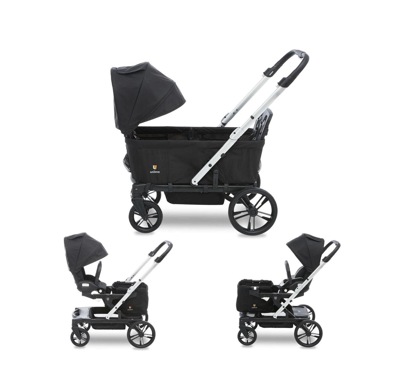 Unilove Kids Trio Trolly Wagon + Stroller seat + Stroller adapter + Shopping Basket + Cup Holder Bundle