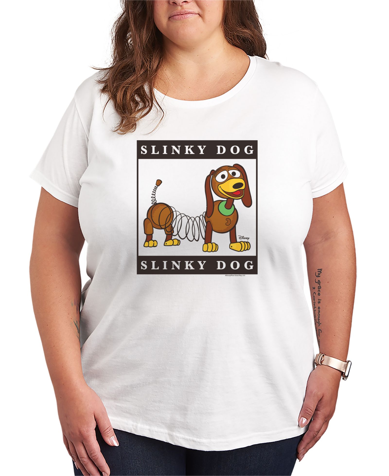 Мужская футболка Hybrid Apparel Plus Size Toy Story 4 Type Block Slinky Short-Sleeve Graphic