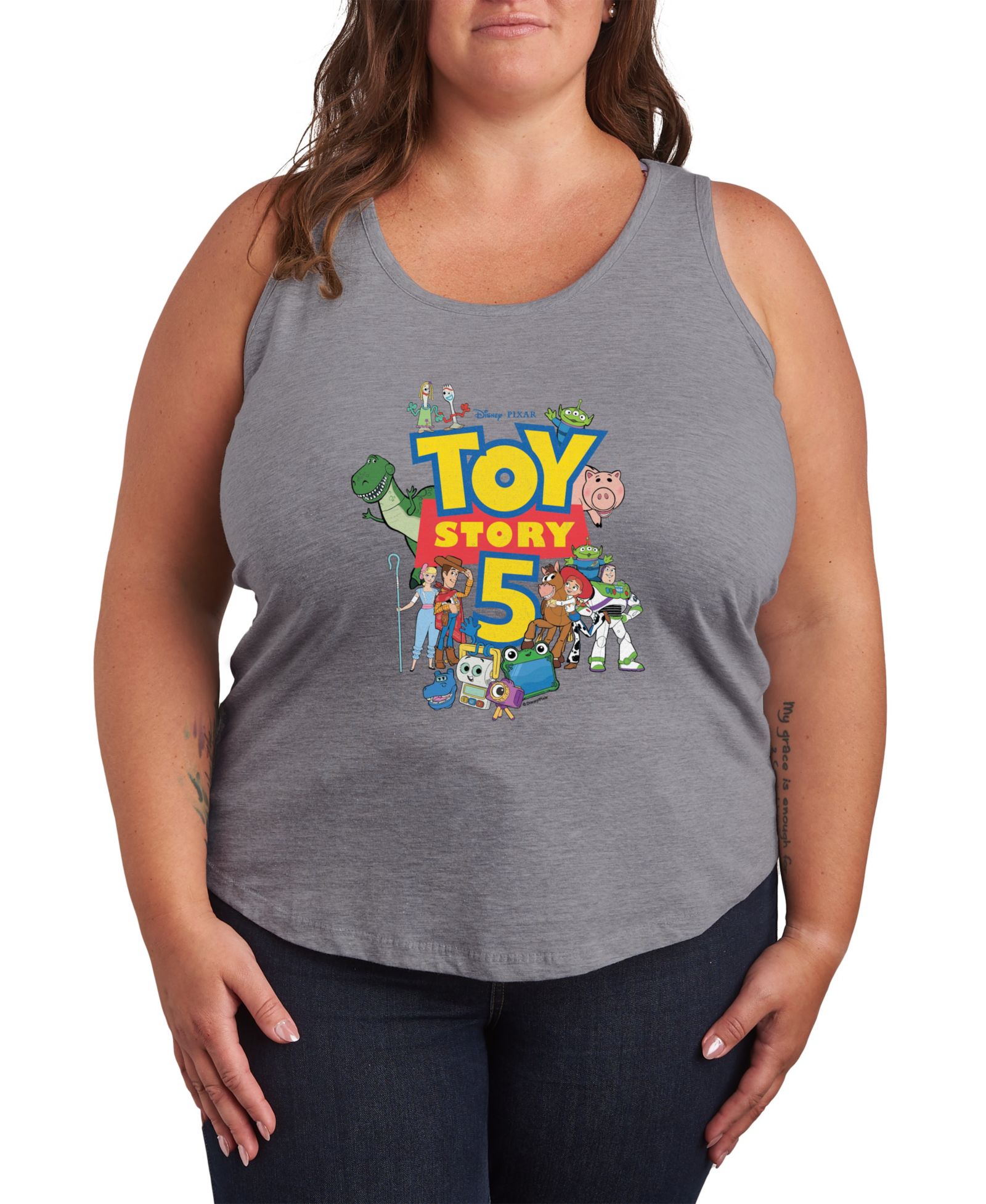 Hybrid Apparel Plus Size Toy Story 5 Logo Racerback майка без рукавов