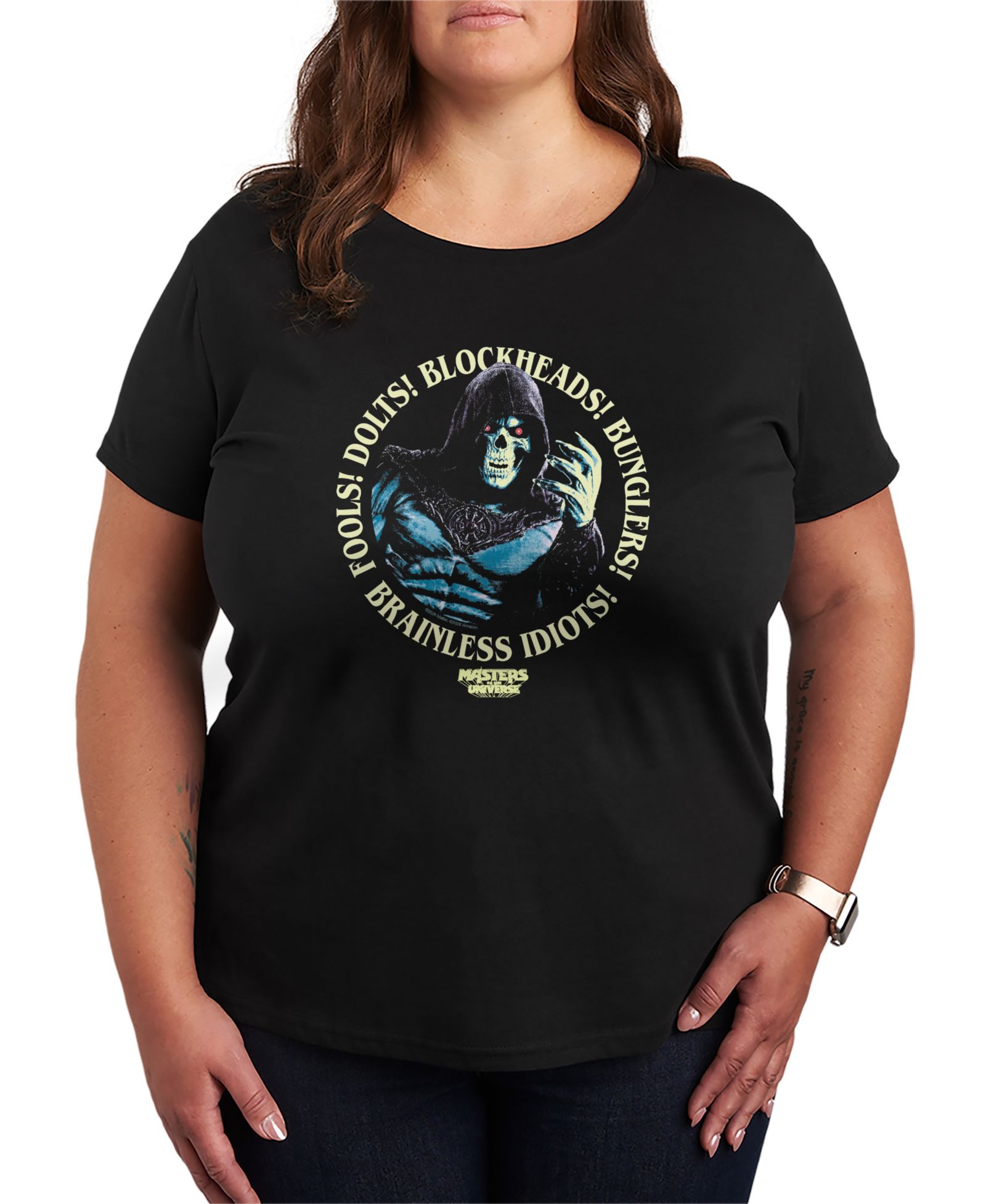 Мужская футболка Plus Size Hybrid Apparel Masters of the Universe Skeletor Short-Sleeve Graphic