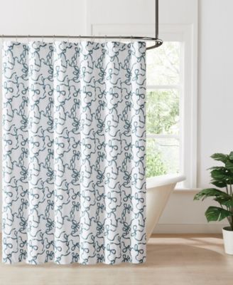 Truly Soft Printed Bow Shower Curtain, 72" x 72"