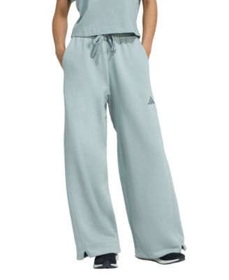 adidas Women's All Sizing Fleece Loose Wide-Leg Pants