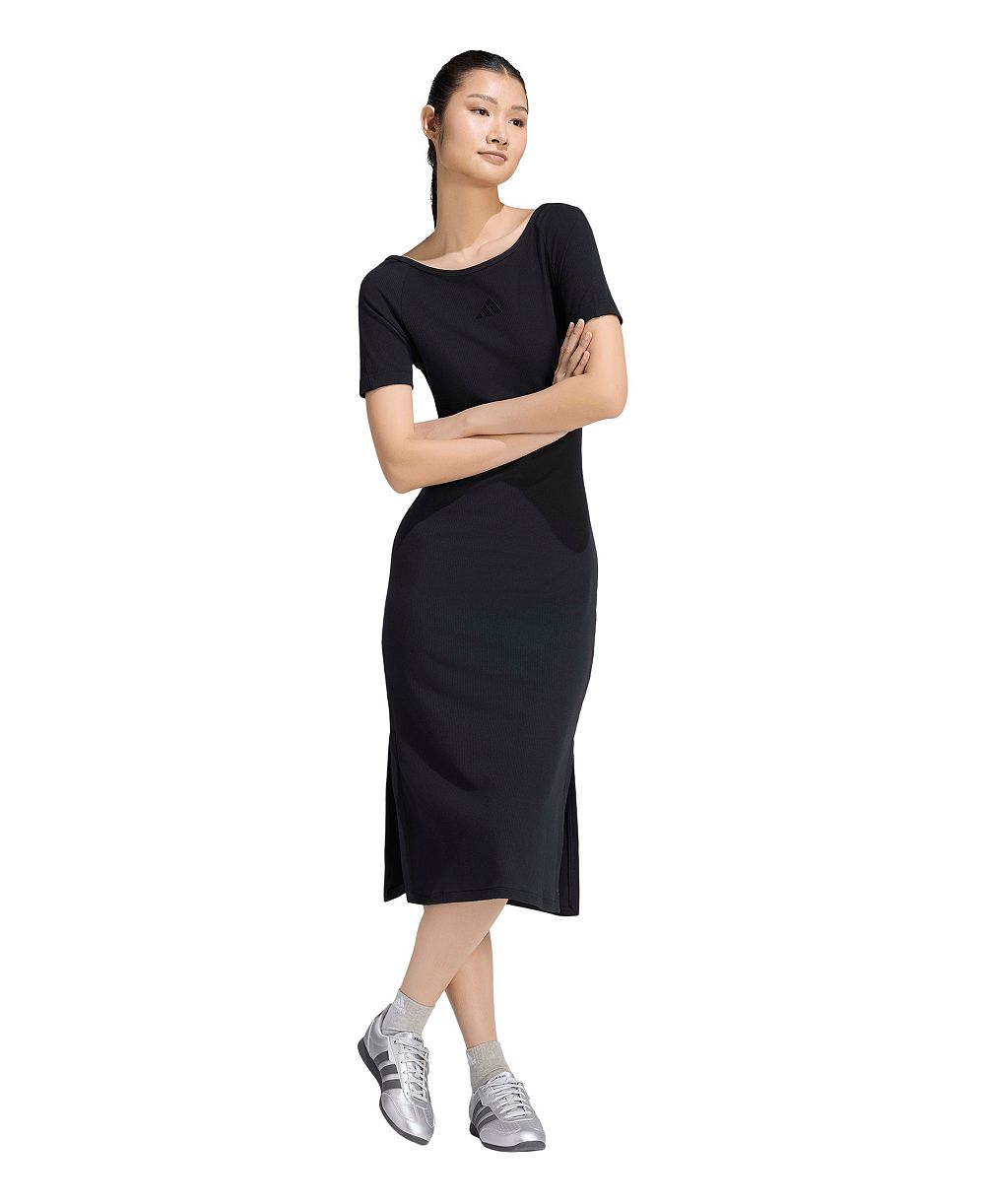 adidas Женские платья с логотипом Ribbed