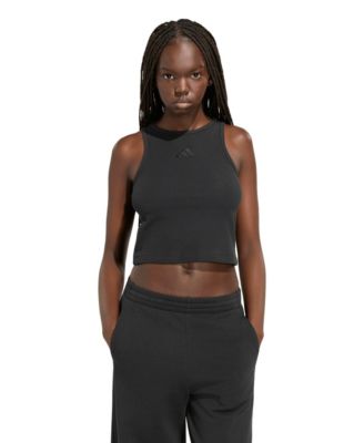 adidas Women's Cropped Ribbed Tank Top