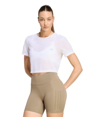 Женская тренировочная футболка из сетки adidas Women's Essentials Workout Boxy Mesh