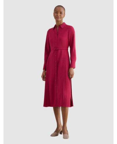 Платье-рубашка Hobbs London Women's Ginny Belted Pleated Midi