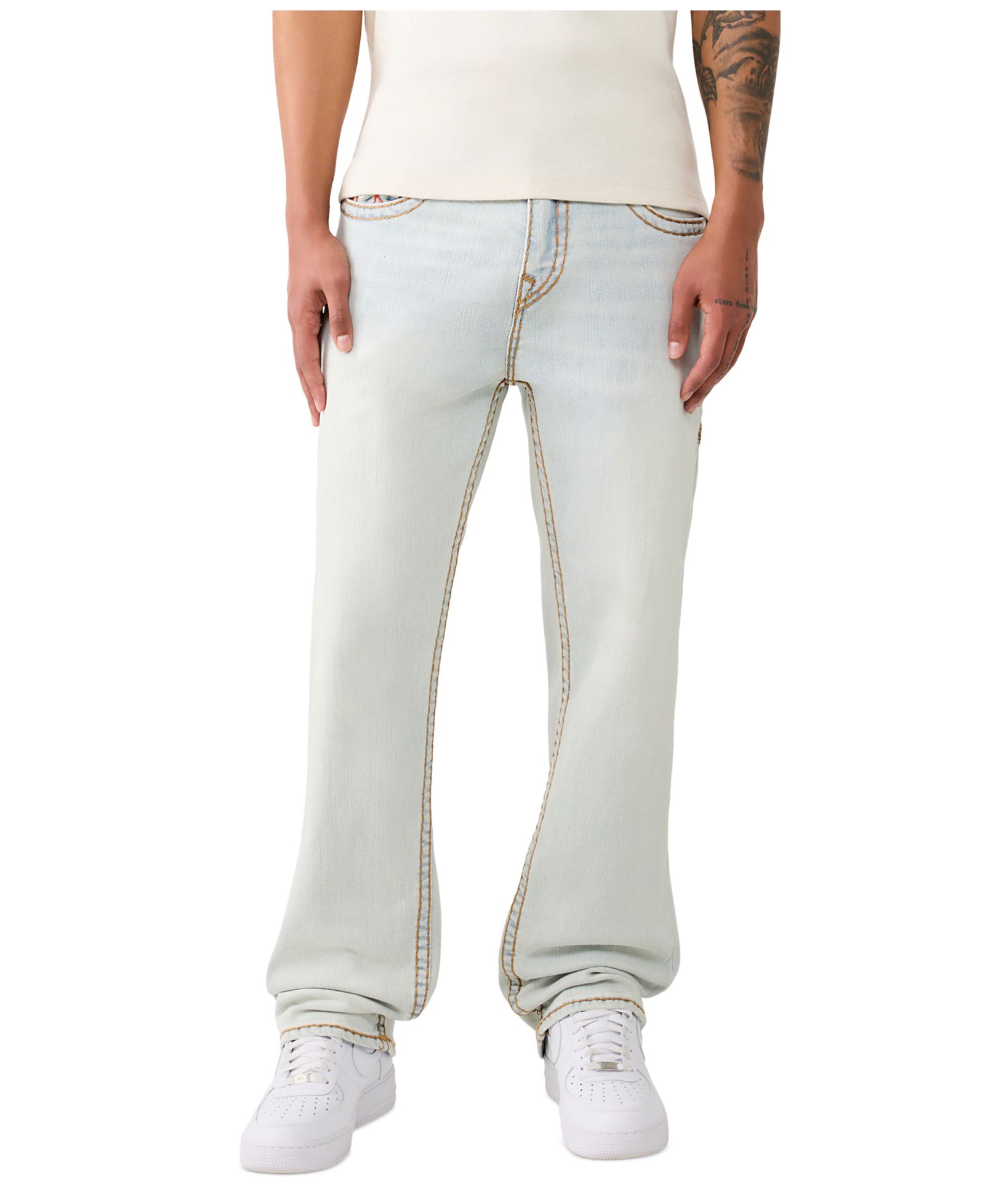 True Religion Men's Baggy Light Wash Relaxed-Fit Jeans