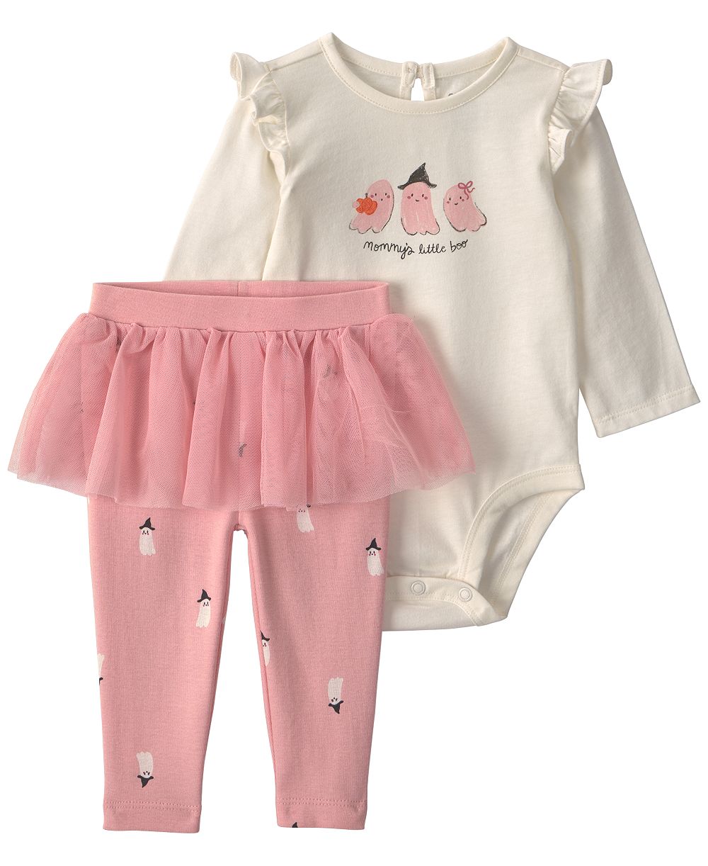 Детский комплект Carter's Mommy's Little Boo Halloween Long-Sleeve Bodysuit и фатиновые брюки из 2 предметов