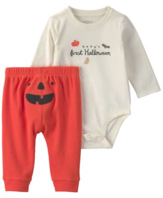 Комплект из 2 предметов Carter's для новорожденных (мальчиков и девочек) Halloween Long-Sleeve Bodysuit и брюки