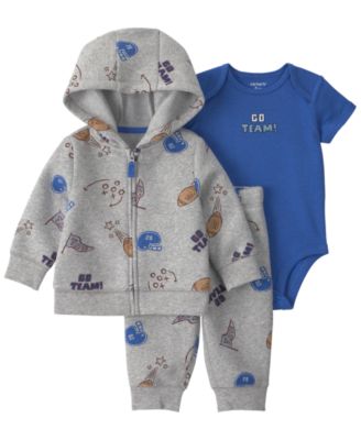 Carter's Детский комплект из боди, куртки и брюк Go Team Football Fleece, 3-Piece Set