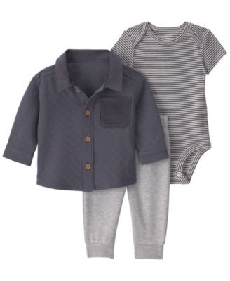 Комплект Carter's Baby Boys' Quilted French Terry 3-Piece Set (Bodysuit, Shirt, Pants)