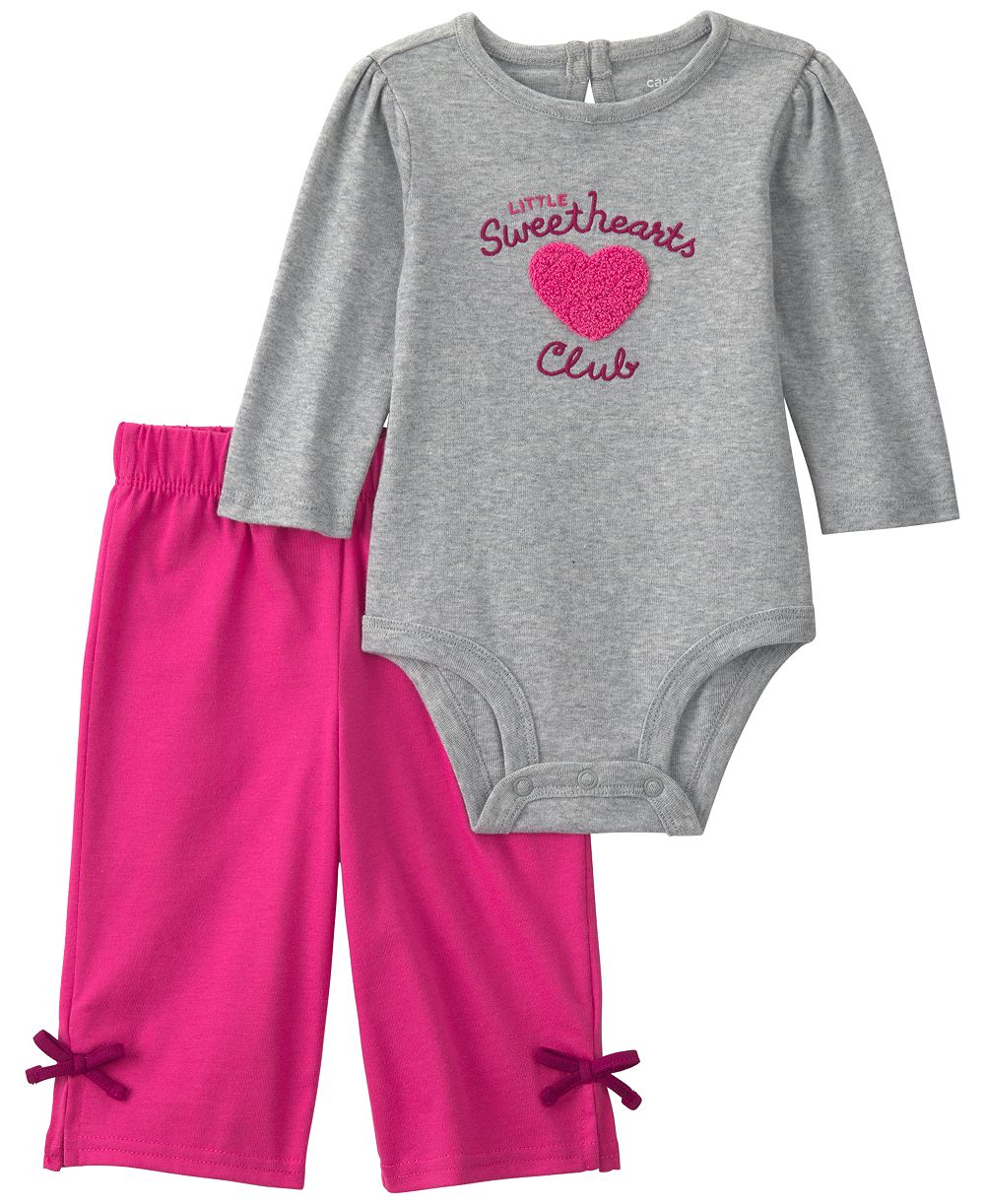 Carter's Детский комплект из боди с длинным рукавом и брюк Little Sweethearts Club