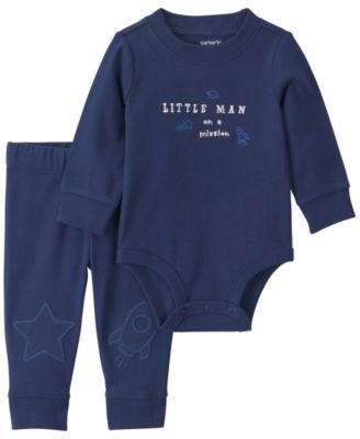 Carter's Детский набор: боди с длинным рукавом и брюки Little Man On A Mission Space, 2 шт