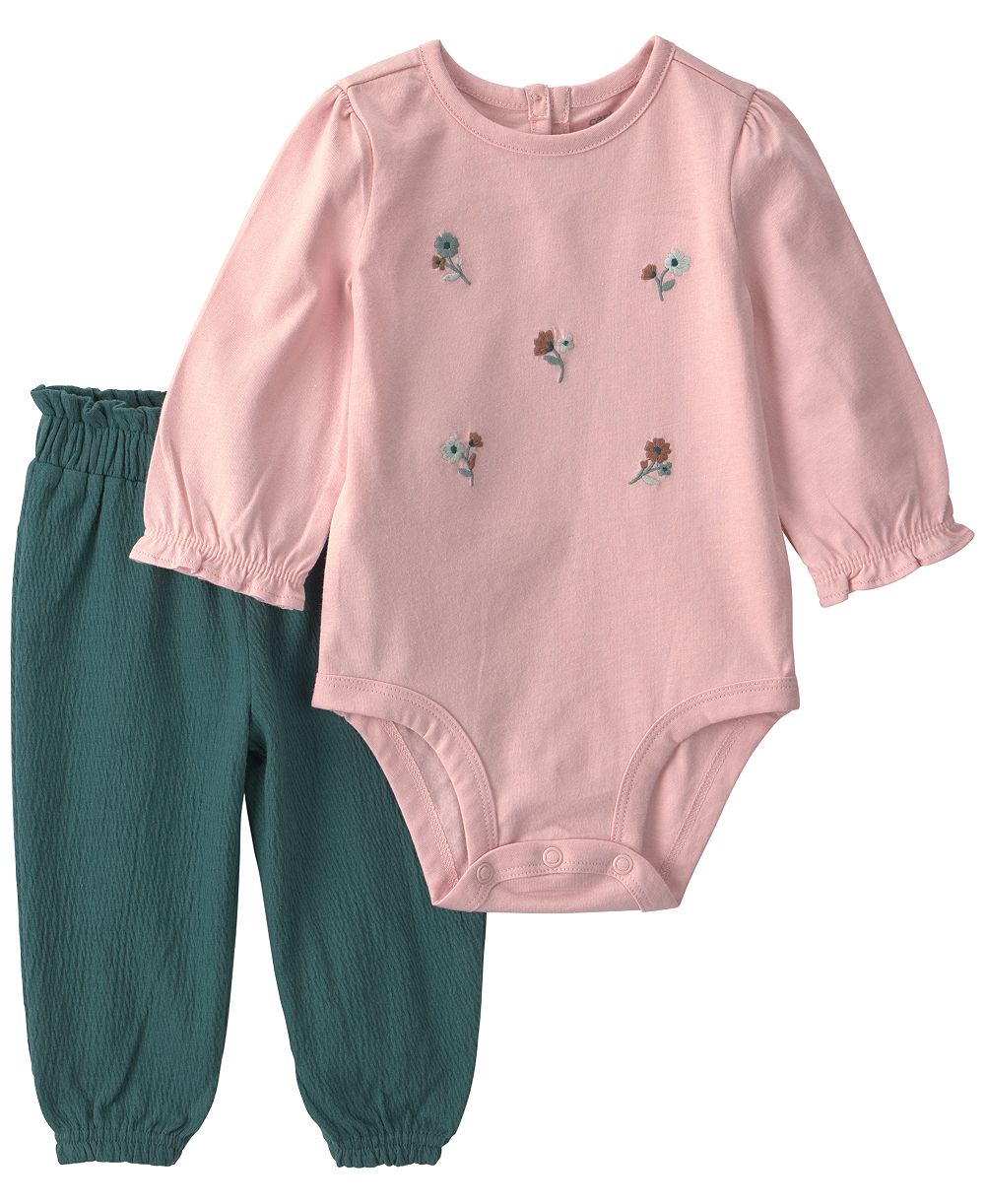 Детский набор Carter's Floral Long-Sleeve Bodysuit and Pants