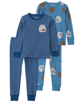 Детский хлопковый пижамный комплект Carter's Milk and Cookies, 4-piece set
