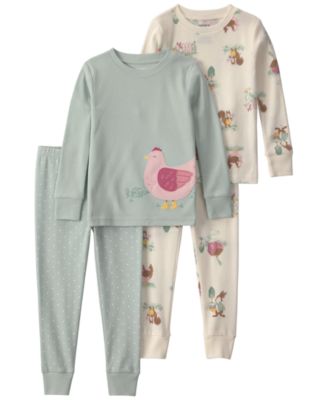 Carter's Детский хлопковый комплект пижам Country Chicken, 4-Piece Set