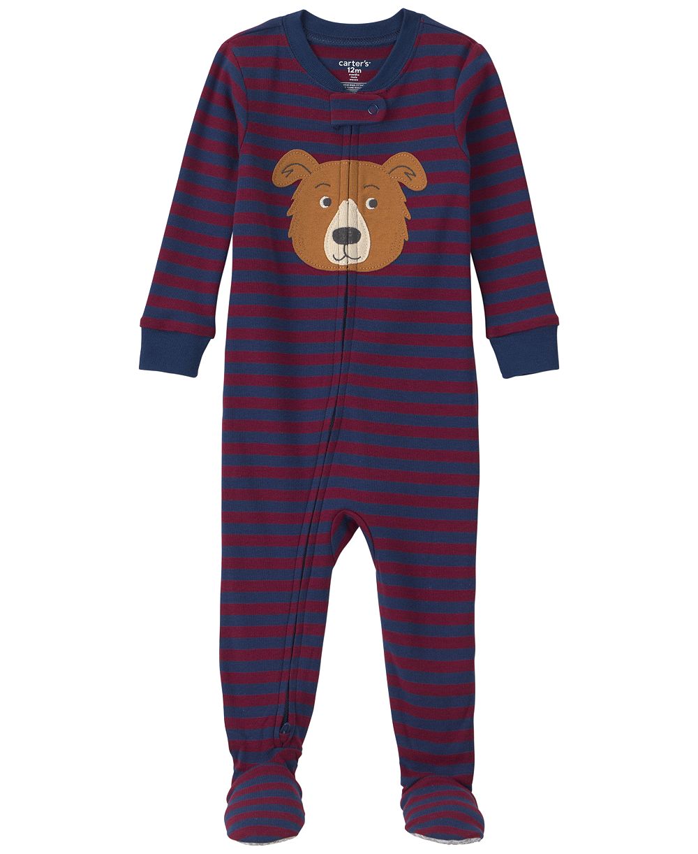 Детский комбинезон Carter's Baby Boys' Dog Striped 2-Way Zip Cotton