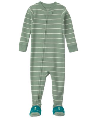 Carter's Детский пижамный комбинезон Dino Striped 2-Way Zip Cotton