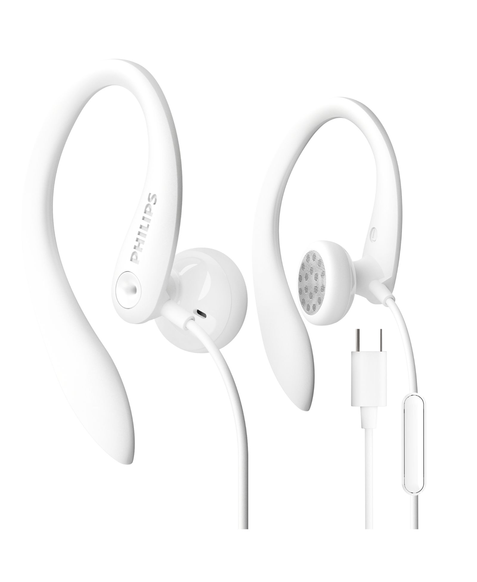 Philips проводные наушники USB-C с микрофоном, спортивные Over-Ear для бега и спортзала