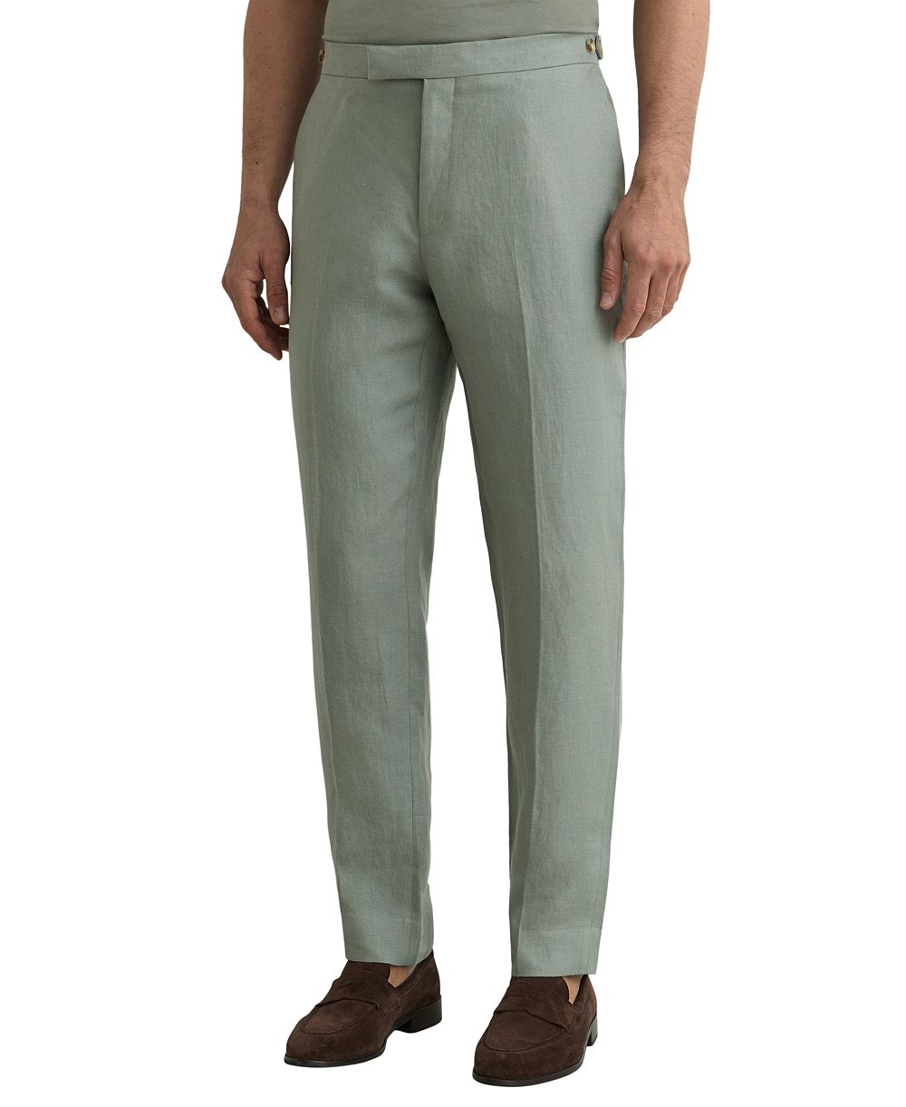 REISS мужские льняные брюки приталенные