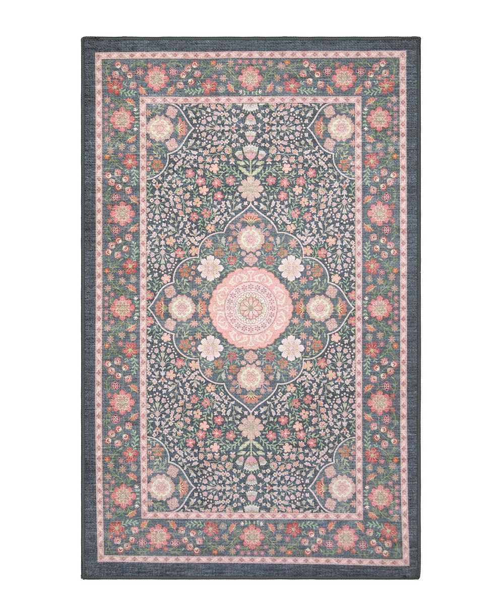 Декоративный коврик Laura Ashley Victora Medallion с принтом из шенилла, 20" x 32"