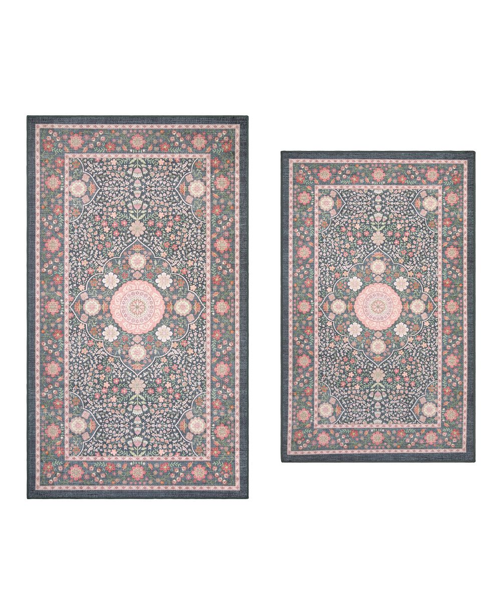 Комплект из 2 ковров Laura Ashley с принтом Chenille Victora Medallion