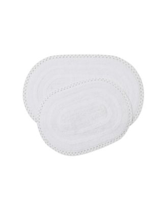 Набор из 2 овальных ковриков для ванной Laura Ashley Camilla Crochet Border