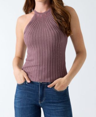 Женский трикотажный свитер GUESS Perilla Sleeveless Sheer Yoke