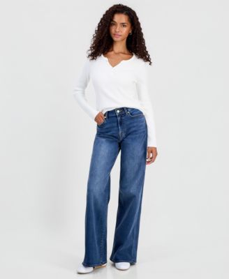 7 For All Mankind Women's Lotta Wide-Leg Jeans