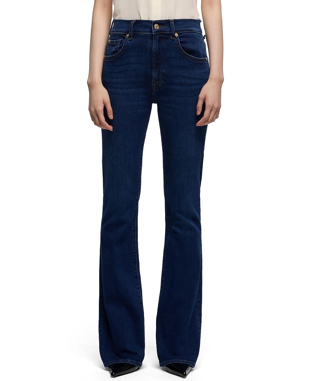7 For All Mankind Women's Mid-Rise Bootcut Tailorless Jeans