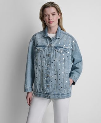 DKNY Jeans Женский оверсайз жакет Tucker с длинным рукавом