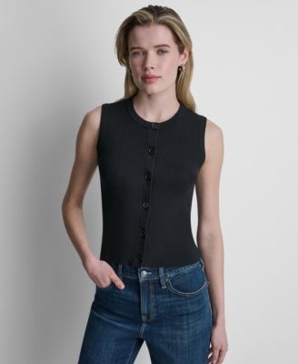 DKNY Jeans Women's Sleeveless Crewneck Sweater