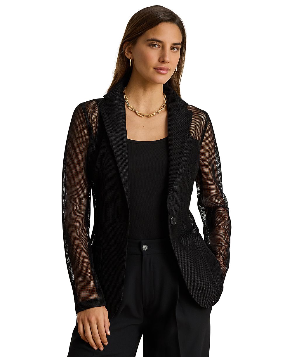 Блейзер Lauren Ralph Lauren Petite Mesh Single-Button