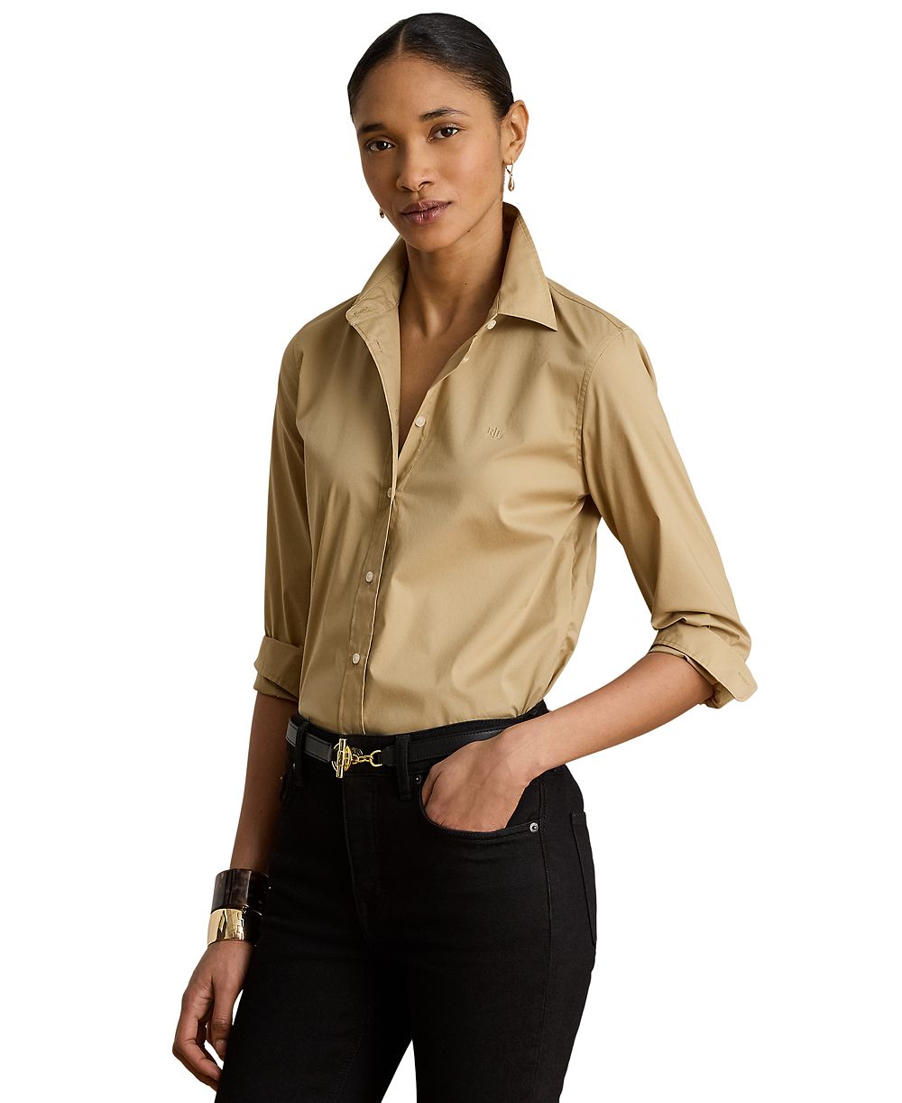 Женская рубашка Lauren Ralph Lauren Petite Classic Fit Long-Sleeve