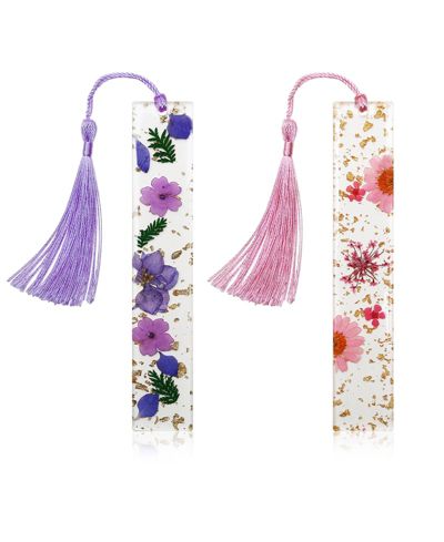 GNUADZ Bookmarks Handmade Dried Flower Tassels Reading Gift
