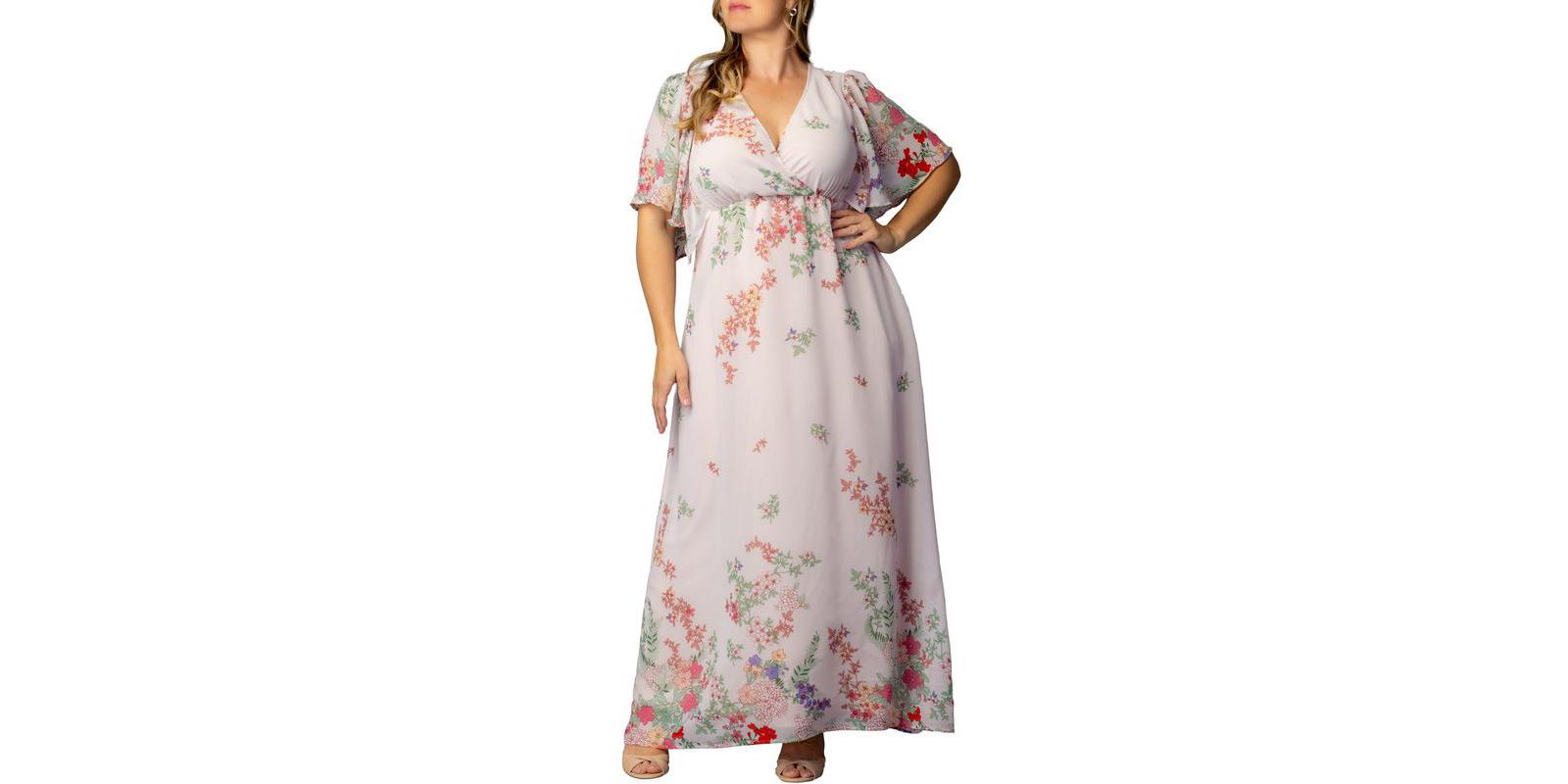 Платье Kiyonna Plus Size Catalina Border Print