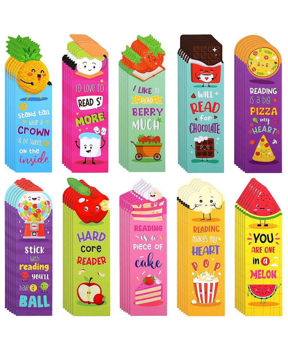 GNUADZ Scratch Sniff Scented Bookmarks Fruit Food Theme Gifts