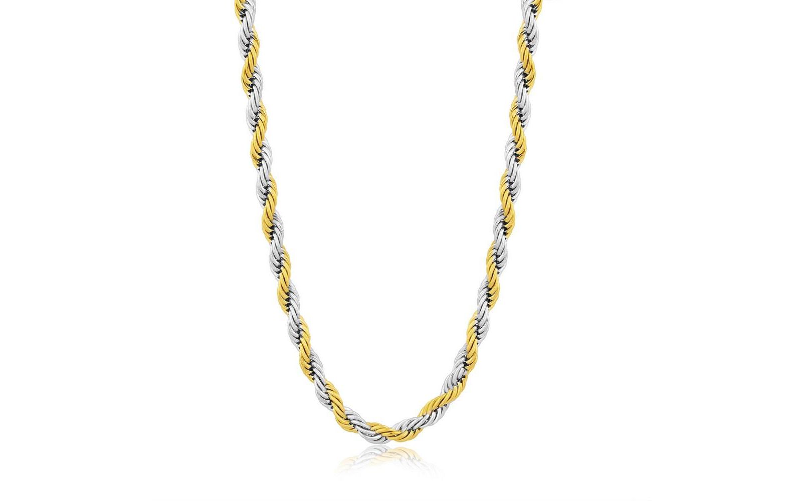 Metallo цепь Rope 24" Two-Tone 5mm из нержавеющей стали