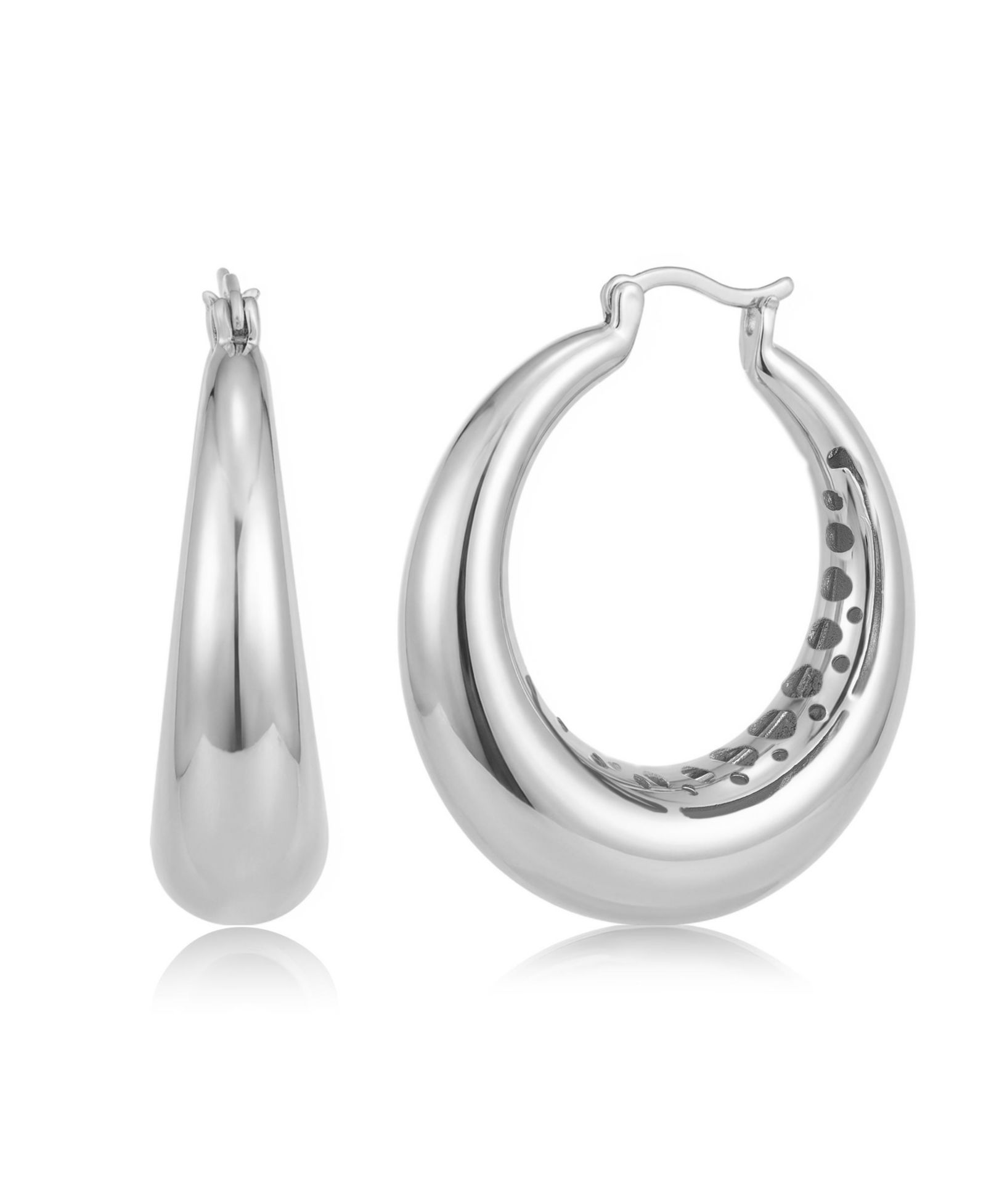 Серьги-кольца Simona Timeless Puffed Polished