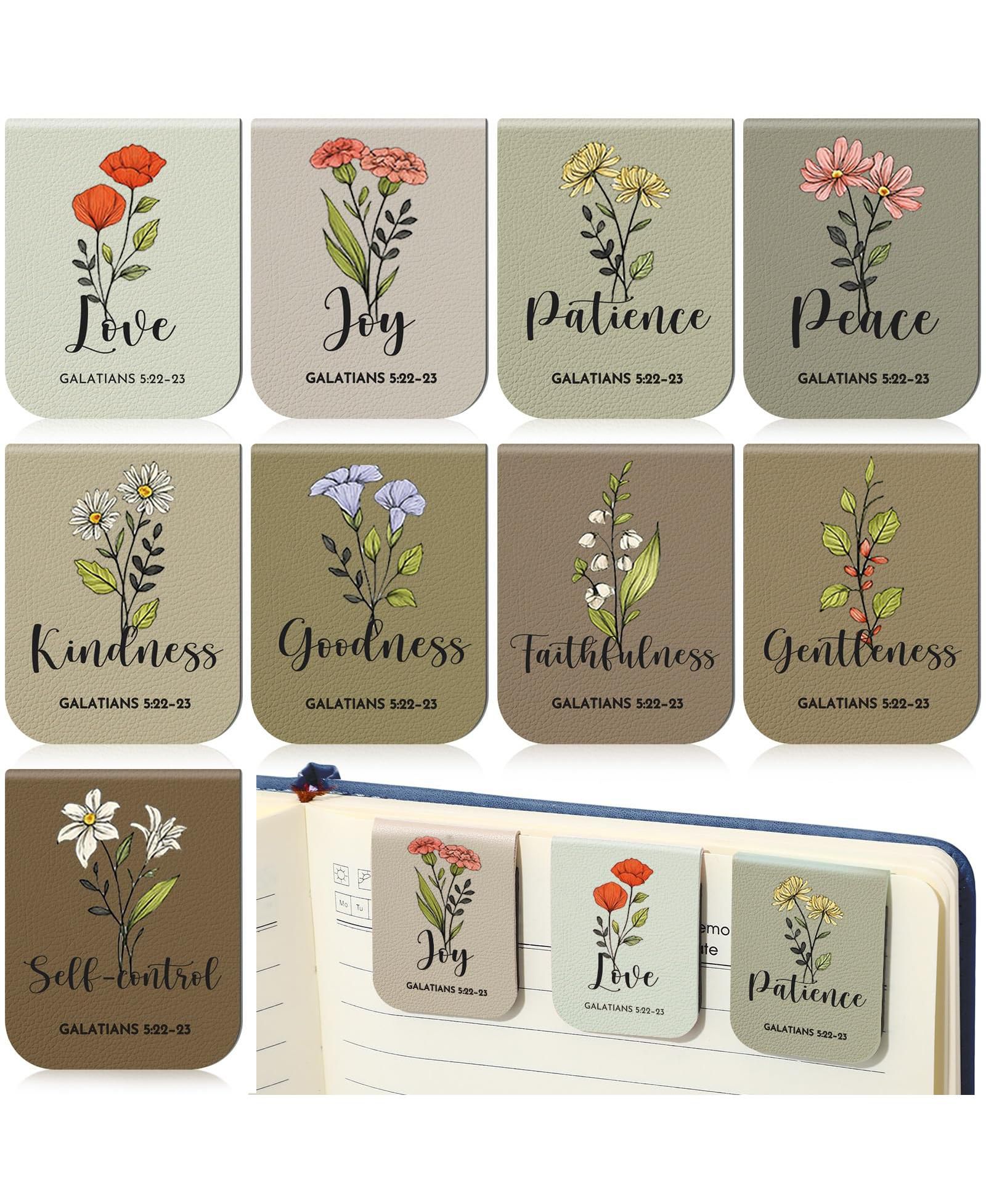 GNUADZ Magnetic Leather Bookmarks Inspirational Gifts Handmade