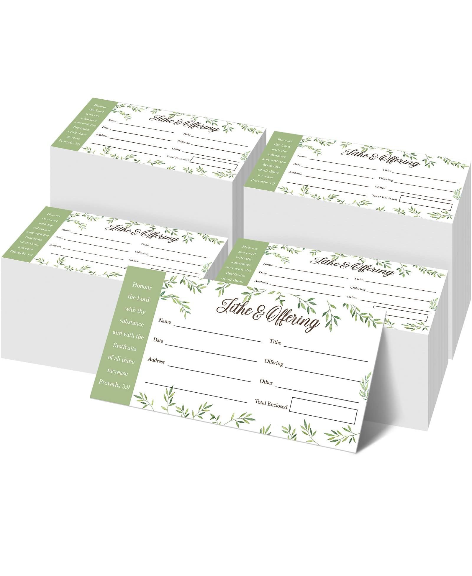 GNUADZ Church Offering Envelopes Tithes and Donations Botanical Design