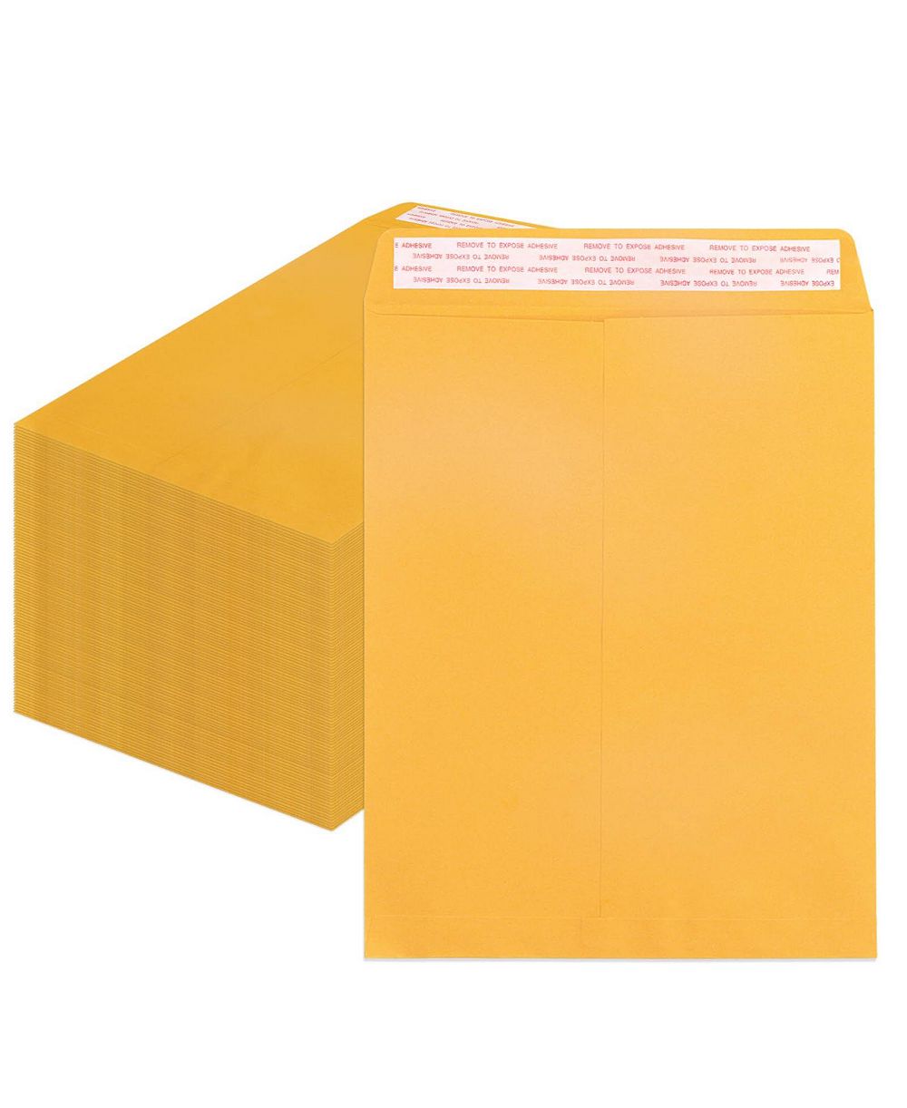 Конверты GNUADZ Geofun Manilla Envelopes Peel Seal Open End