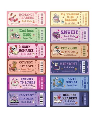 Закладки для книг GNUADZ Funny Book Club Ticket