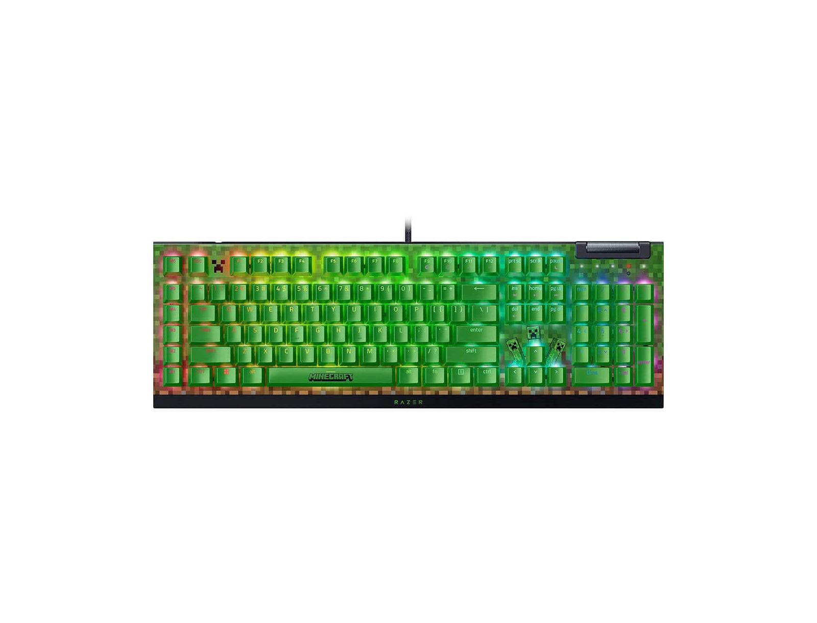 Razer BlackWidow V4 X Gaming Keyboard Minecraft Edition