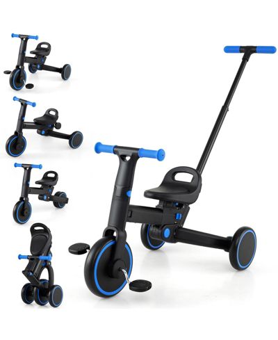 Slickblue 4 in 1 Toddler Tricycle, 28L, Foldable with Push Handle, Ages 18 Months+
