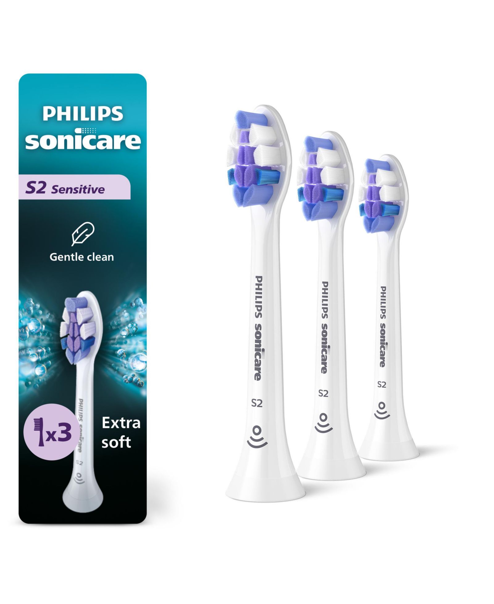 Philips Sonicare сменные головки зубных щеток Sensitive S2, 2 шт